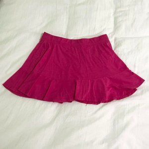 Hot pink mini skirt